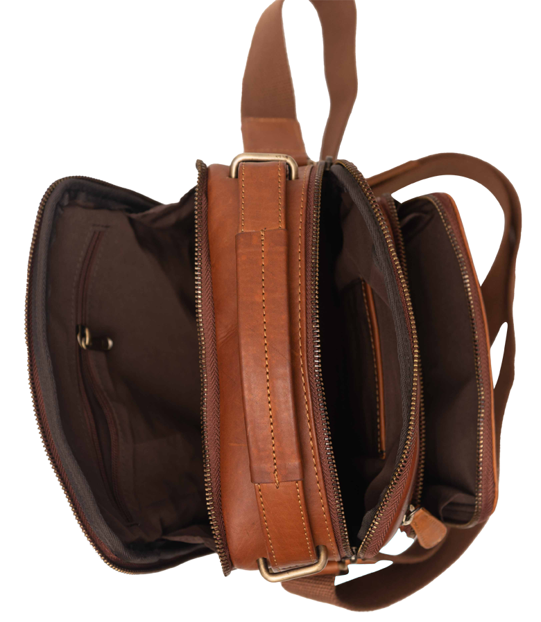 Leather Messenger Bag - Full Grain Leather Sling Bag -Leather Bag for Men / Women - Vintage Oil Leather Messenger Brown Bag- Oxhide Messenger LL10