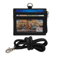 Oxhide Leather Lanyard / ID card holder Lanyard /Wallet/Leather - JG4164LS - BLACK