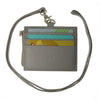 Oxhide Leather Lanyard / ID card holder Lanyard /Wallet/Leather - 4164LS Grey