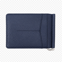 Money Clip Wallet Men - Full Grain Leather wallet - MC01 Oxhide Blue