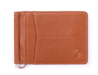 Money Clip Wallet Men -- Full Grain Leather wallet - MC01 Oxhide BROWN