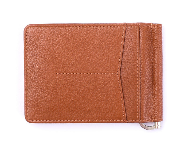 Money Clip Wallet Men -- Full Grain Leather wallet - MC01 Oxhide BROWN