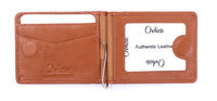 Money Clip Wallet Men -- Full Grain Leather wallet - MC01 Oxhide BROWN