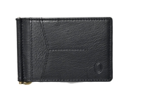 Money Clip Wallet Men - Full Grain Leather wallet - MC01 Oxhide Black