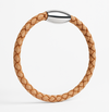 Oxhide Leather Bracelet Braided NATURAL - Oxhide 3mm width