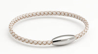 Pearl braided leather bracelet 3mm – Oxhide