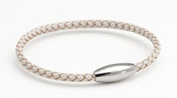 Pearl braided leather bracelet 3mm – Oxhide