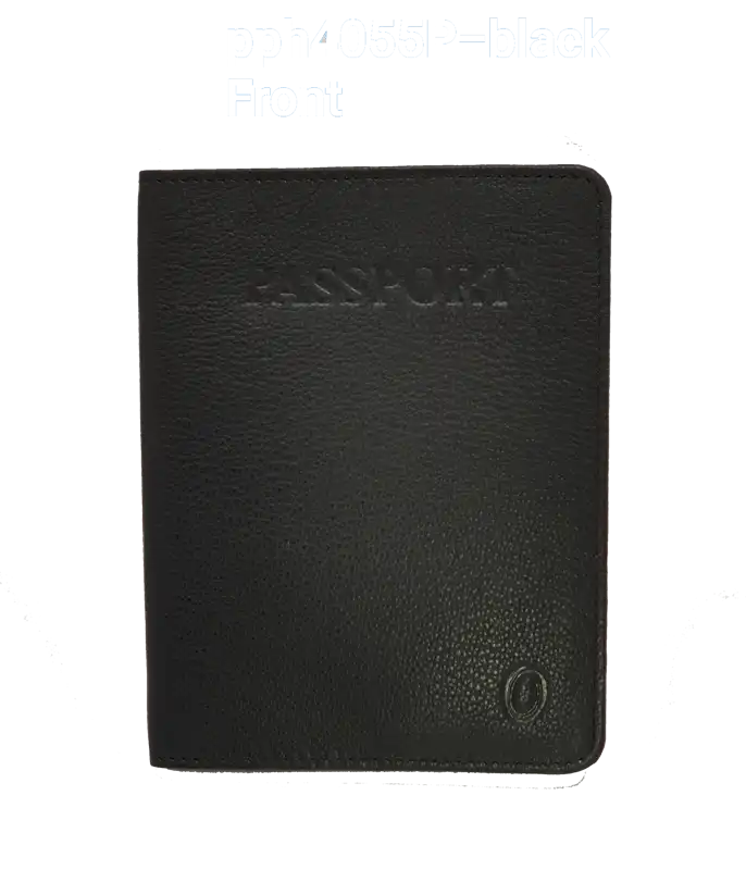 Black leather passport holder 4055 – Oxhide
