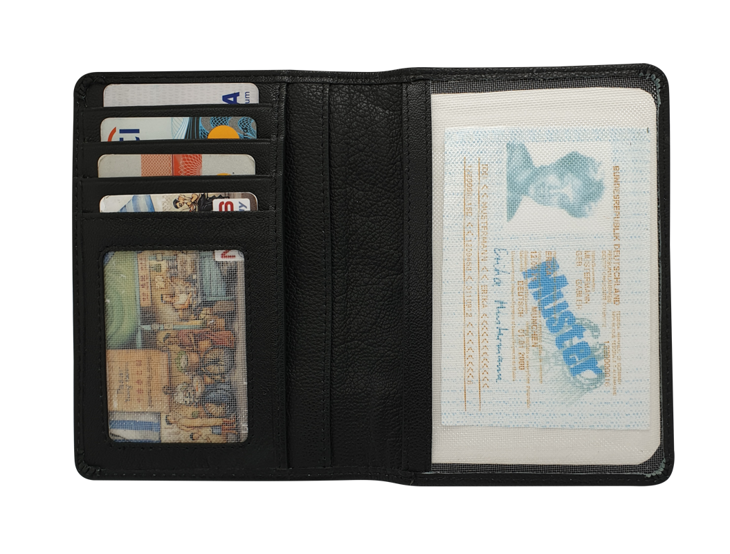 Passport Wallet Leather - Leather Passport Holder - Passport Cover Leather- Oxhide 4297 BLACK