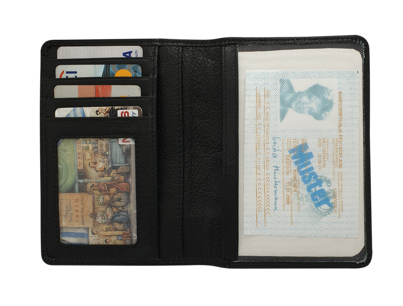 Passport Wallet Leather - Leather Passport Holder - Passport Cover Leather- Oxhide 4297 BLACK