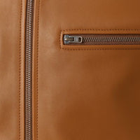 Real Leather Jacket Brown- Lamb skin Jacket- Jacket for Men- Oxhide RI56 BRN