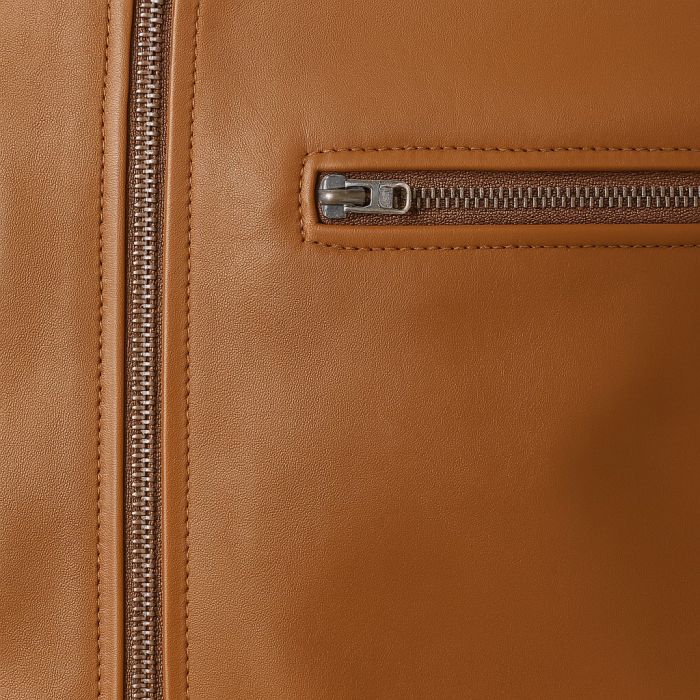 Real Leather Jacket Brown- Lamb skin Jacket- Jacket for Men- Oxhide RI56 BRN