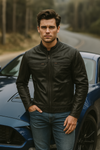 Real Leather Jacket Black- Lamb skin Jacket- Jacket for Men- Oxhide RI56