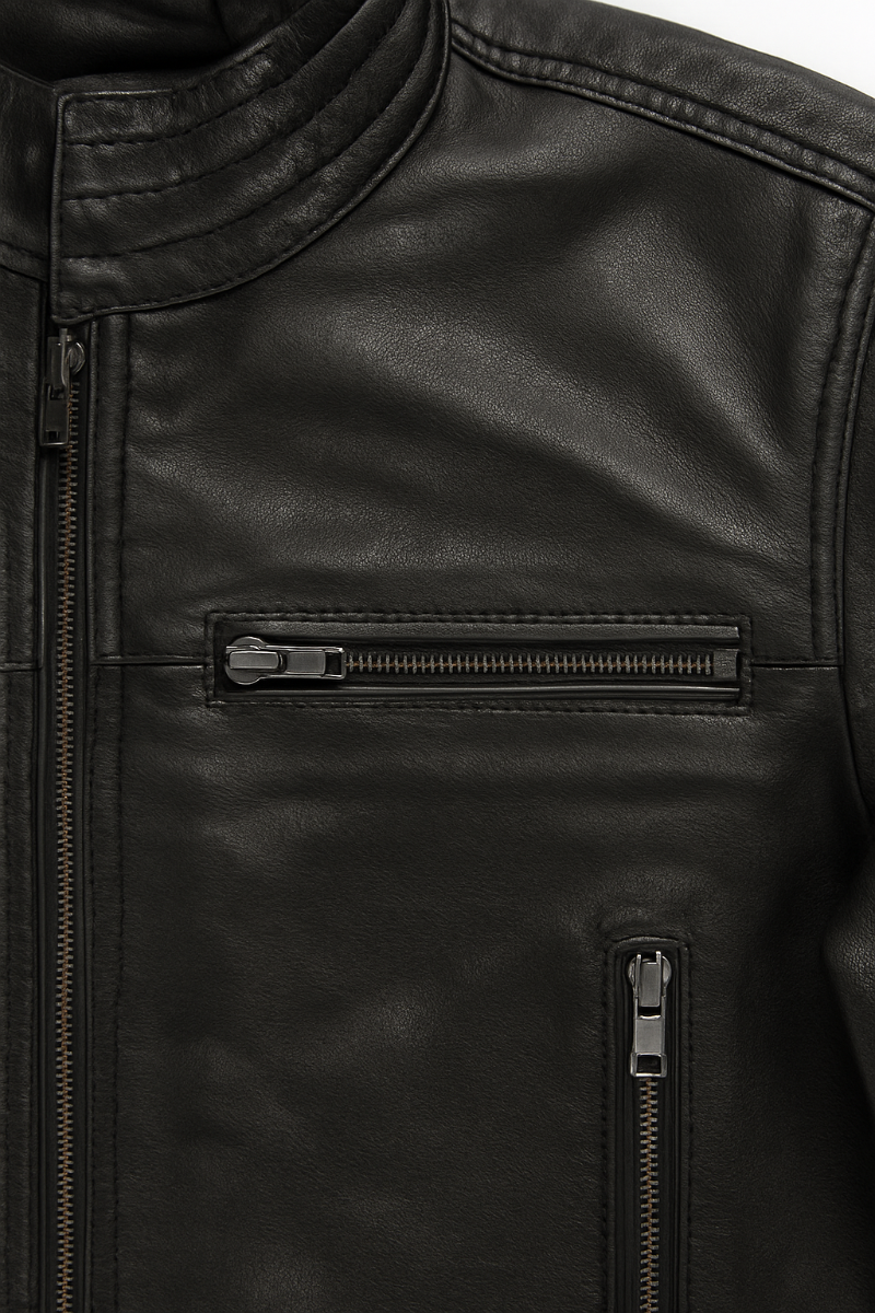 Real Leather Jacket Black- Lamb skin Jacket- Jacket for Men- Oxhide RI56