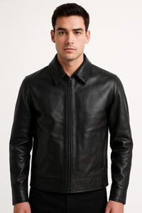 Real Leather Jacket Black- Lamb skin Jacket- Jacket for Men- Oxhide RI58