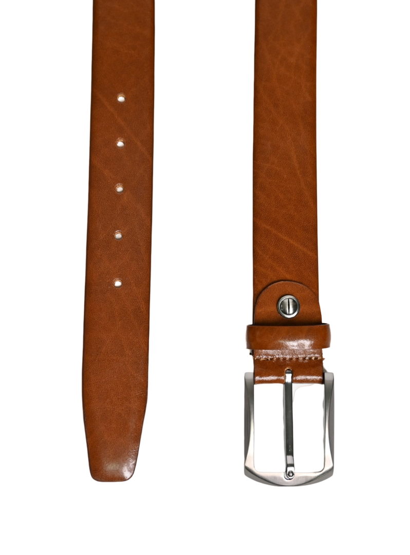 Formal Belt Men - Real Leather Tan Belt - Business / Office wear belt -Oxhide S18 TexasTan