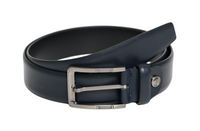 Formal Belt Men - Real Leather Tan Belt - Business / Office wear belt -Oxhide S30 PULL SM BLUE