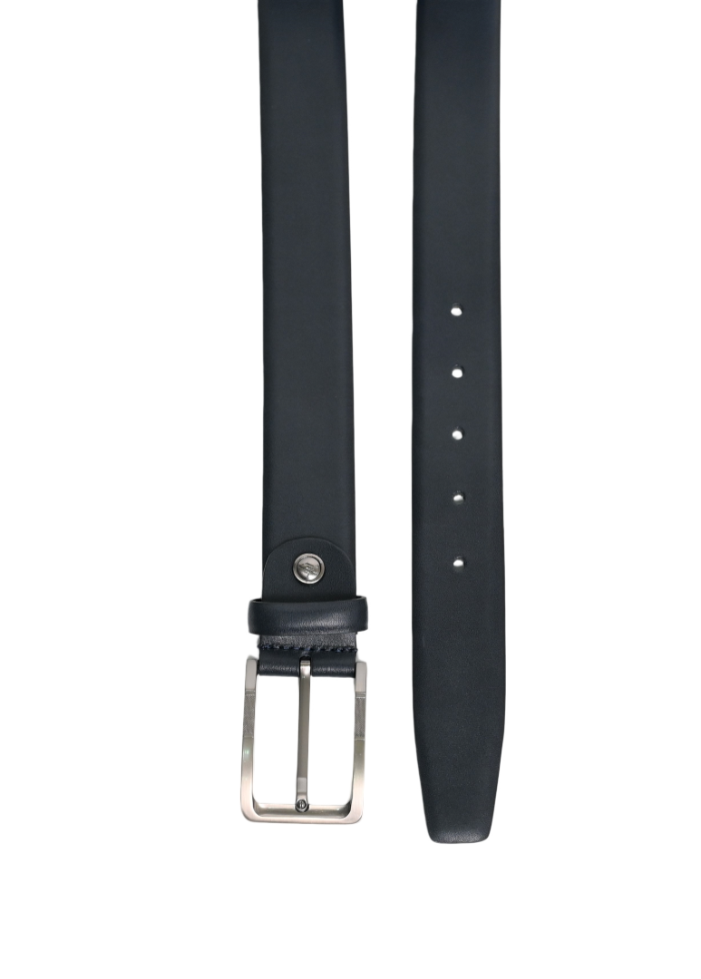 Formal Belt Men - Real Leather Tan Belt - Business / Office wear belt -Oxhide S30 PULL SM BLUE