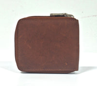 Wallet Men Brown -Zip around Wallet -RFID - Full Grain Leather Wallet - brown Wallet - SD06 Oxhide