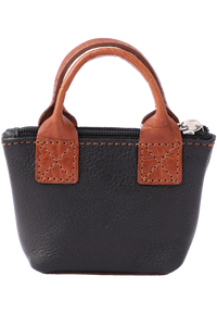 Oxhide Leather Coin Purse , Coin Pouch ,key pouch - SD10 Black