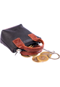 Oxhide Leather Coin Purse , Coin Pouch ,key pouch - SD10 Black
