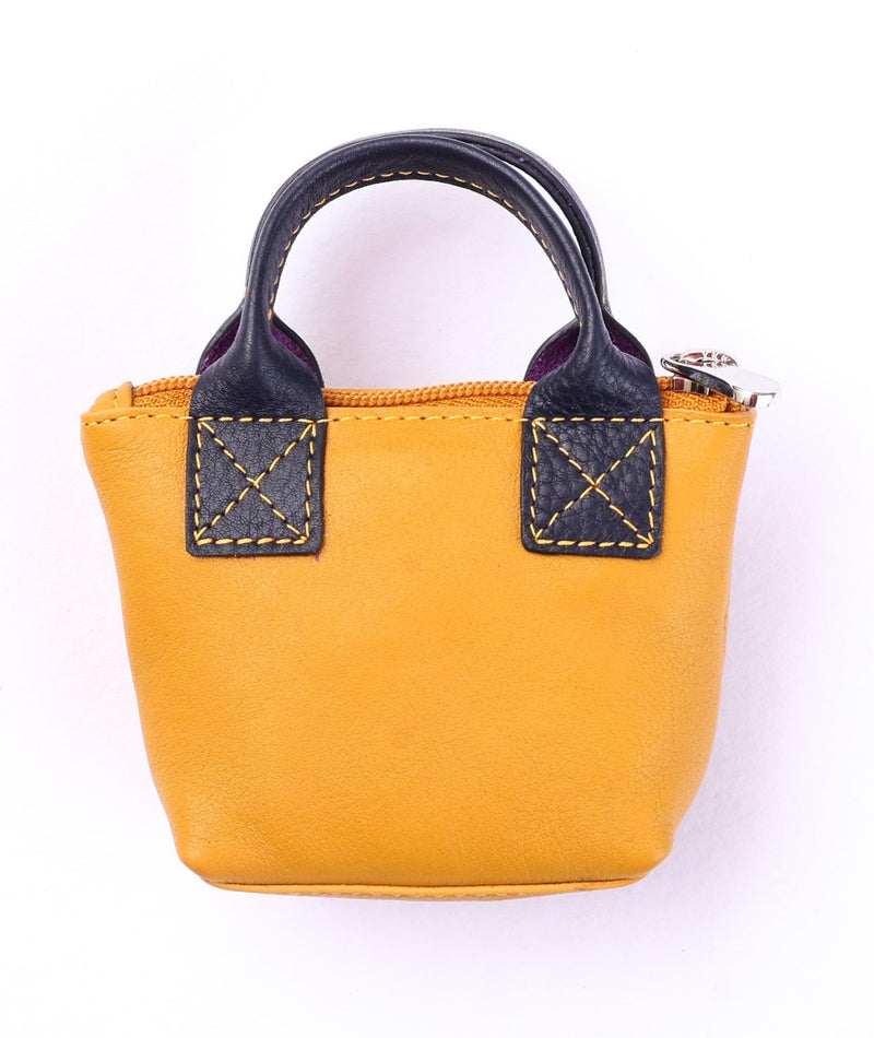Oxhide Leather Coin Purse , Coin Pouch ,key pouch - SD10 Yellow