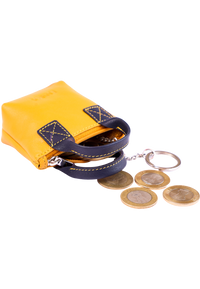 Oxhide Leather Coin Purse , Coin Pouch ,key pouch - SD10 Yellow