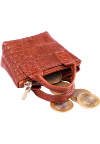 Oxhide Leather Coin Purse , Coin Pouch ,key pouch - SD10 Brown