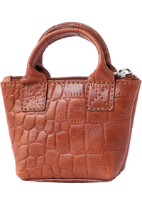 Oxhide Leather Coin Purse , Coin Pouch ,key pouch - SD10 Brown