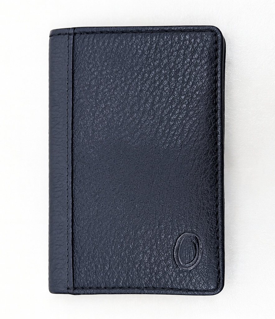 Oxhide Real leather slim black- minimalist wallet -SD11