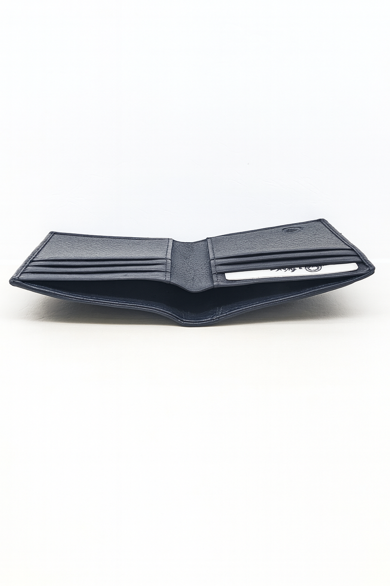 Oxhide Real leather slim black- minimalist wallet -SD11