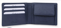 Wallet for Men with coin pouch-Minimalist Wallet -Full Grain Leather Wallet-Slim Wallet Blue- SD13 Oxhide