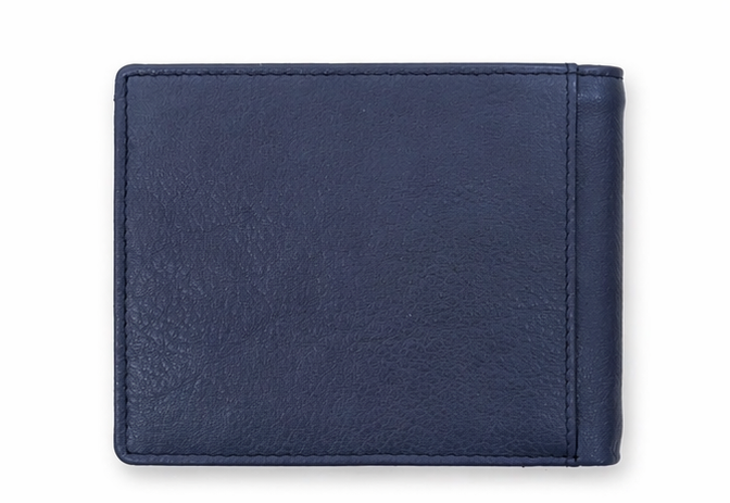 Wallet for Men with coin pouch-Minimalist Wallet -Full Grain Leather Wallet-Slim Wallet Blue- SD13 Oxhide