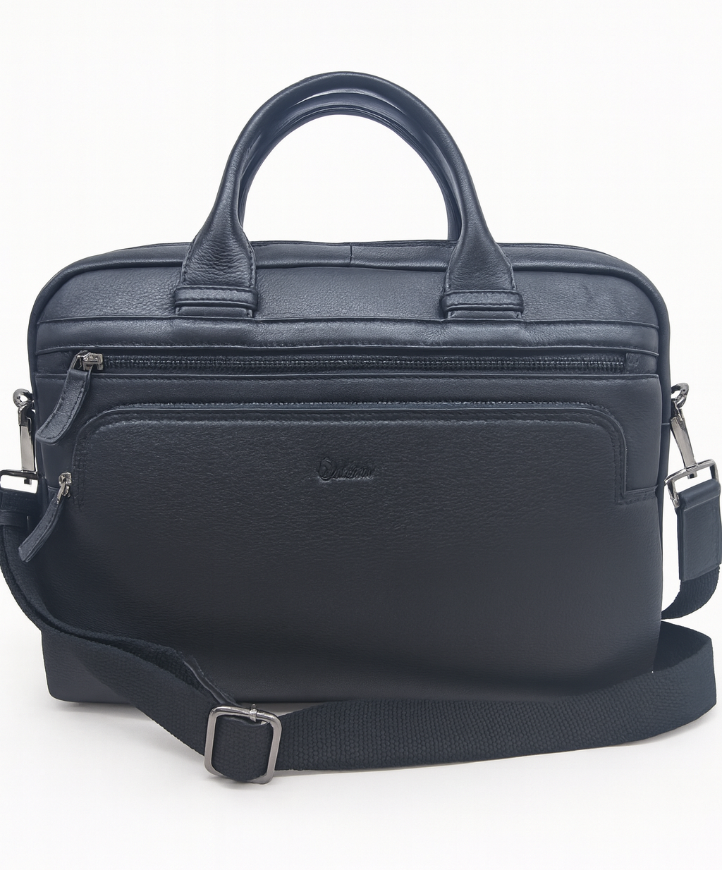 Leather Laptop Bag for Men - Full Grain Leather messenger Bag -Mens Laptop Bag Black - Oxhide SD14