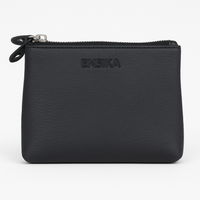 Oxhide Real Leather Coin Pouches Purses  Multi purpose Pouch Card Holder BLACK-SD17