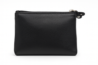 Oxhide Real Leather Coin Pouches Purses  Multi purpose Pouch Card Holder BLACK-SD17