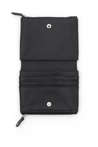 Oxhide Real Leather Coin Pouches Purses  Multi purpose Pouch Card Holder BLACK-SD17