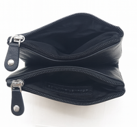 Oxhide Real Leather Coin Pouches Purses  Multi purpose Pouch Card Holder BLACK-SD17