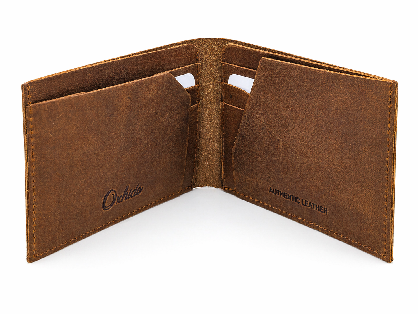 Full Grain Leather Wallet-Slim Wallet Brown- SD24 Oxhide