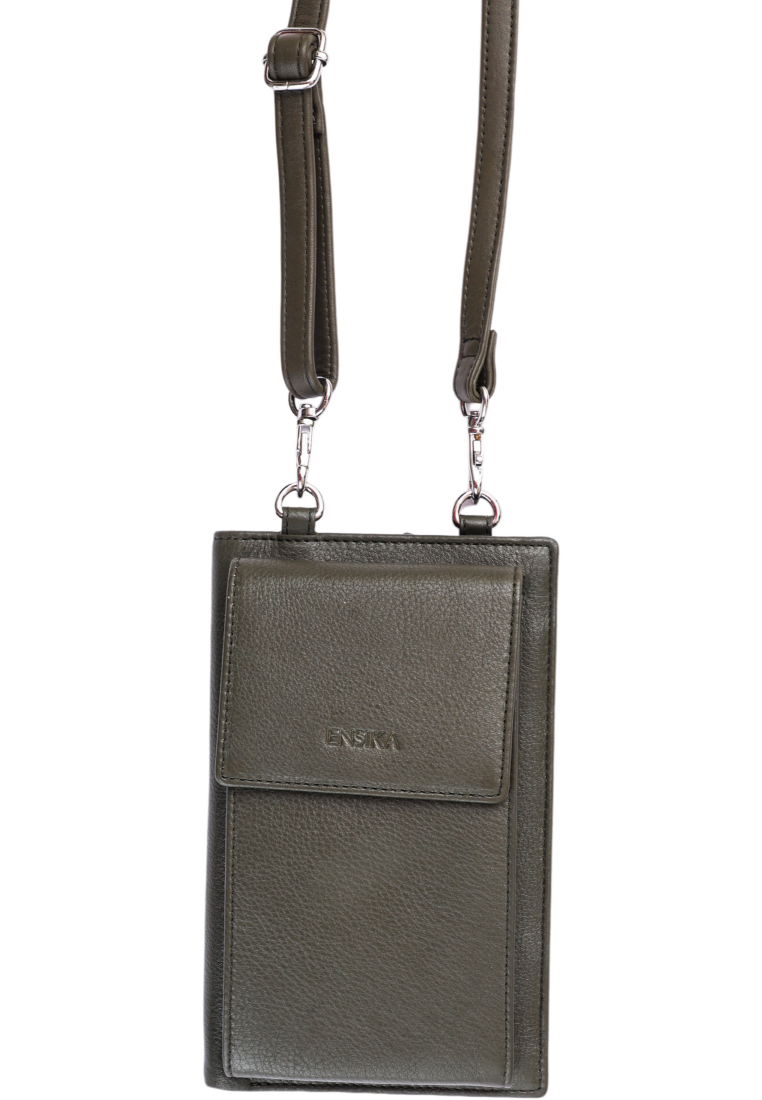 Cow Leather Phone Bag -Top Grain Leather -OXHIDE SDB5 Green