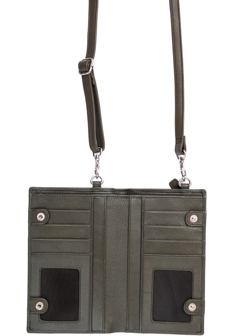 Cow Leather Phone Bag -Top Grain Leather -OXHIDE SDB5 Green