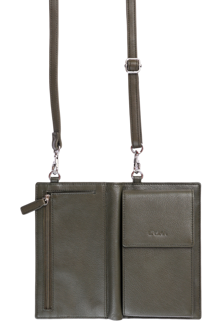 Cow Leather Phone Bag -Top Grain Leather -OXHIDE SDB5 Green