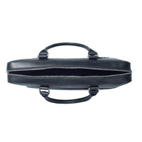 Black Mens Leather Laptop office Bag -Travel bag -Sling Bag- Executive Black Bag -Oxhide CR011