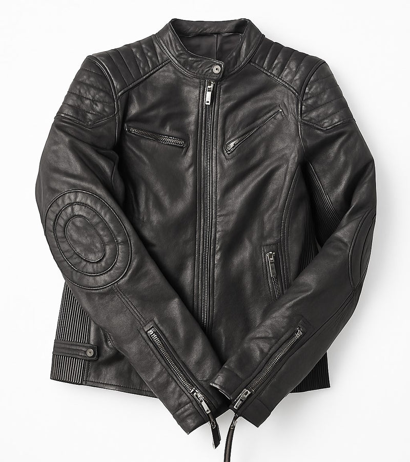 Real Leather Jacket Black- Lamb skin Jacket- Jacket for Men- Oxhide SMITH Black