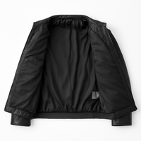 Real Leather Jacket Black- Lamb skin Jacket- Jacket for Men- Oxhide SMITH Black