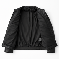 Real Leather Jacket Black- Lamb skin Jacket- Jacket for Men- Oxhide SMITH Black