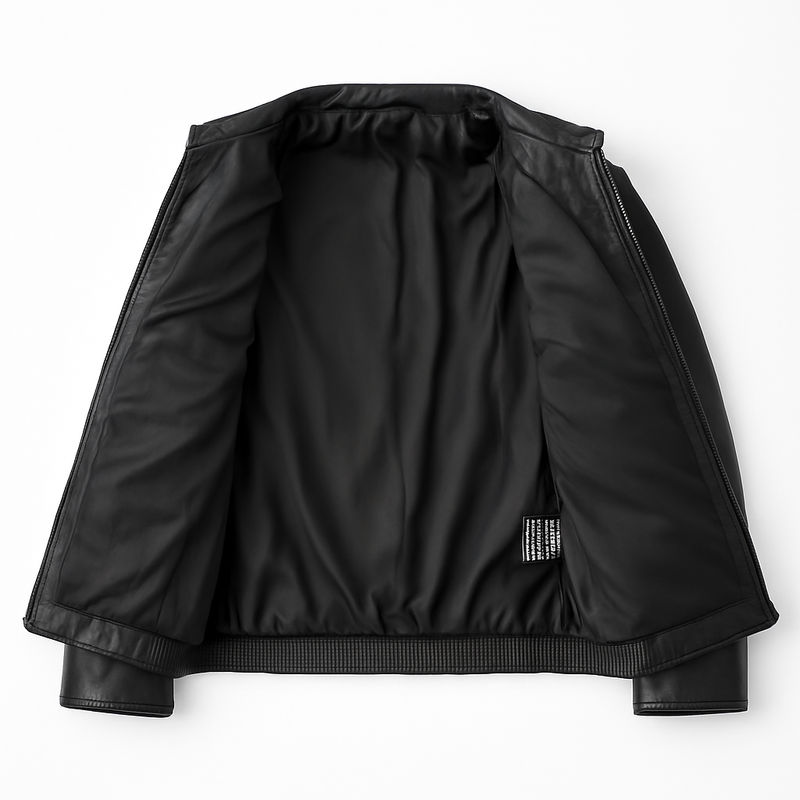 Real Leather Jacket Black- Lamb skin Jacket- Jacket for Men- Oxhide SMITH Black