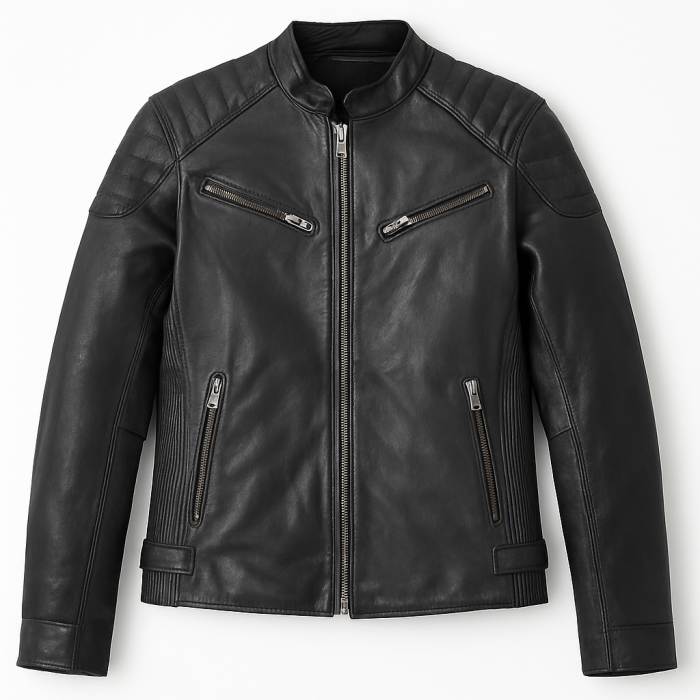 Real Leather Jacket Black- Lamb skin Jacket- Jacket for Men- Oxhide SMITH Black