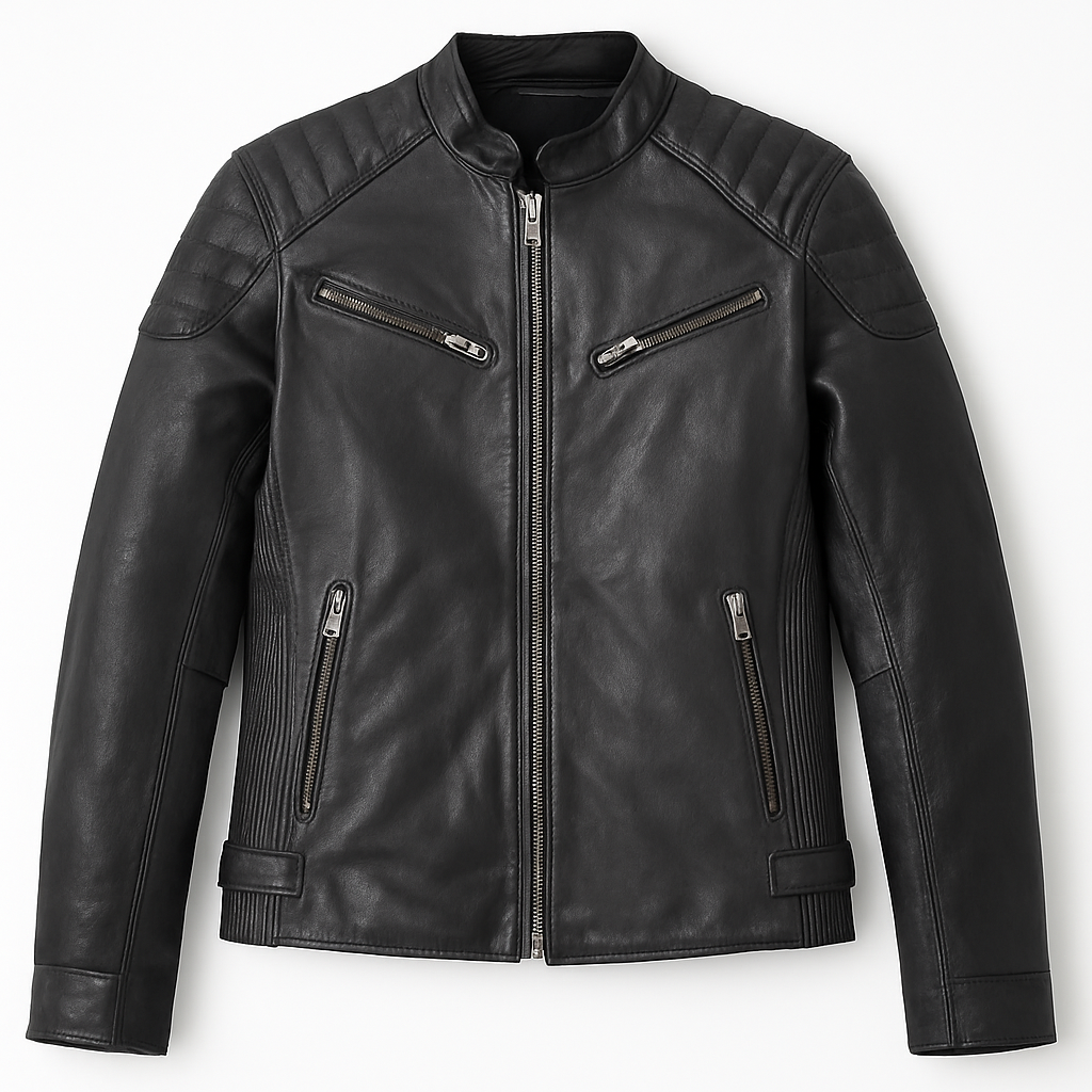 Real Leather Jacket Black- Lamb skin Jacket- Jacket for Men- Oxhide SMITH Black