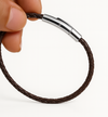 Oxhide Leather Bracelet Braided Tamba - Oxhide 3mm width